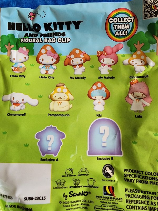 Hello Kitty Mushroom Chaser Exclusive B Mystery Bag Clip Supply